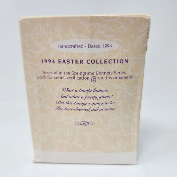 1994 Hallmark Vintage Keepsake Ornament "Springtime Bonnets Series 2" Collectibl - Picture 7 of 9